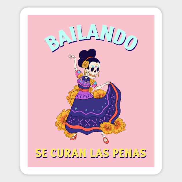 dia de los muertos bailando Magnet by Tip Top Tee's